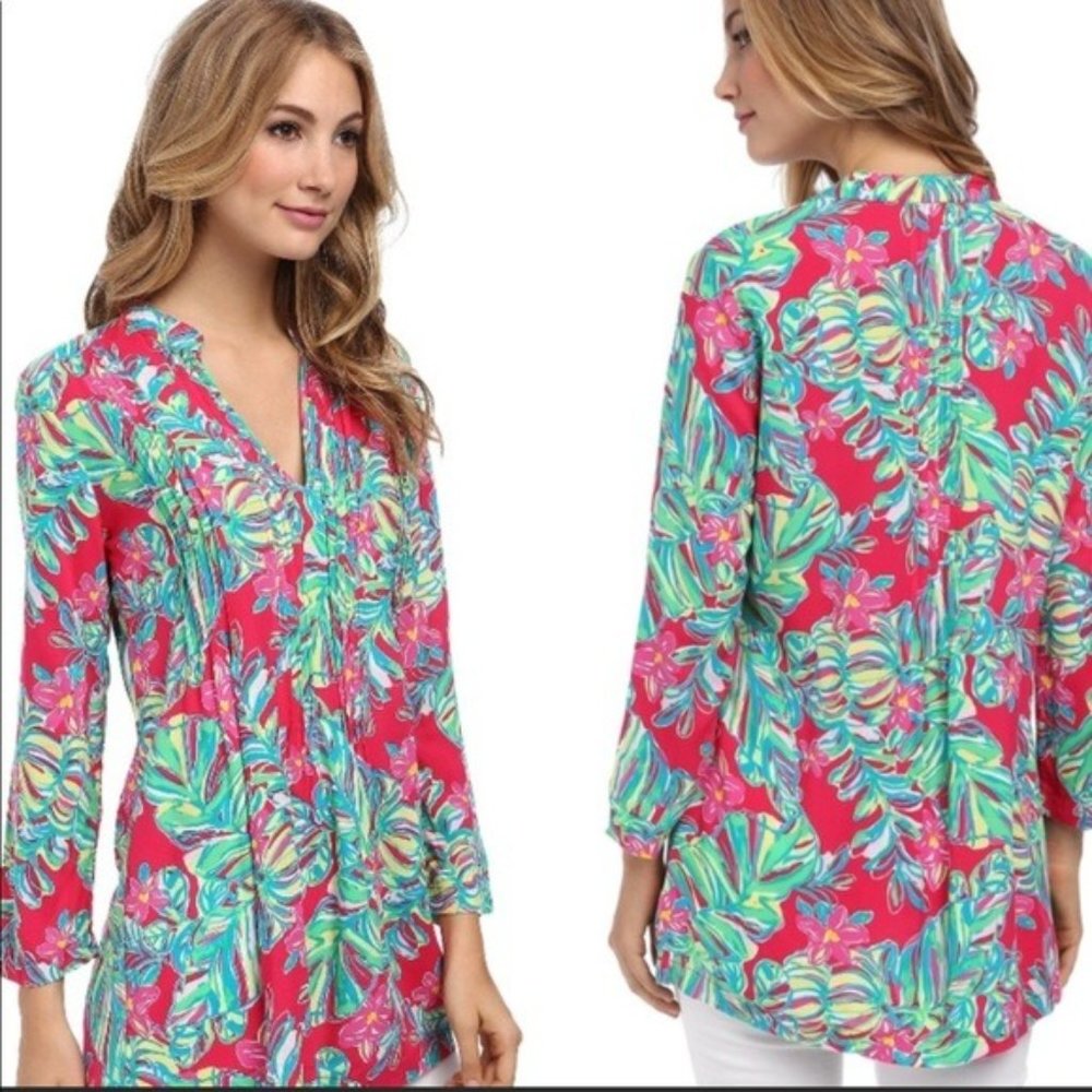 Lilly Pulitzer Pomegranate Jungle Tumble Sarasota